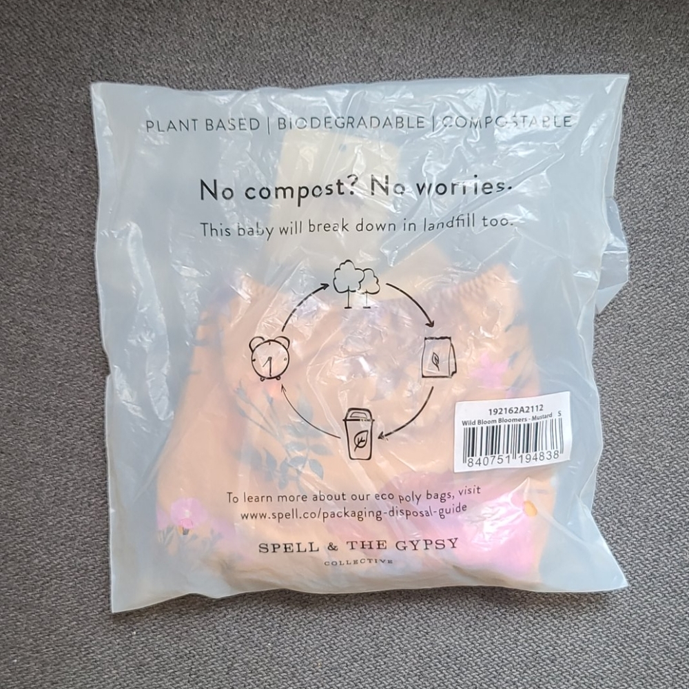 New spell designs wild bloom bloomer panty gold S - Picture 13 of 16